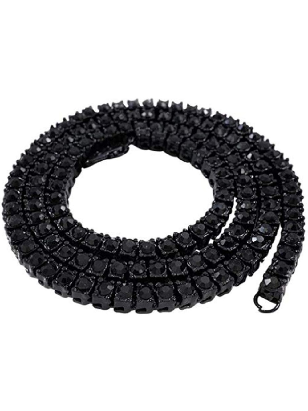 2 Black Crystal Tennis Necklace 24 & 26